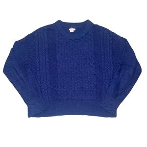 Mossimo Cable Knit Navy Blue Pullover Sweater